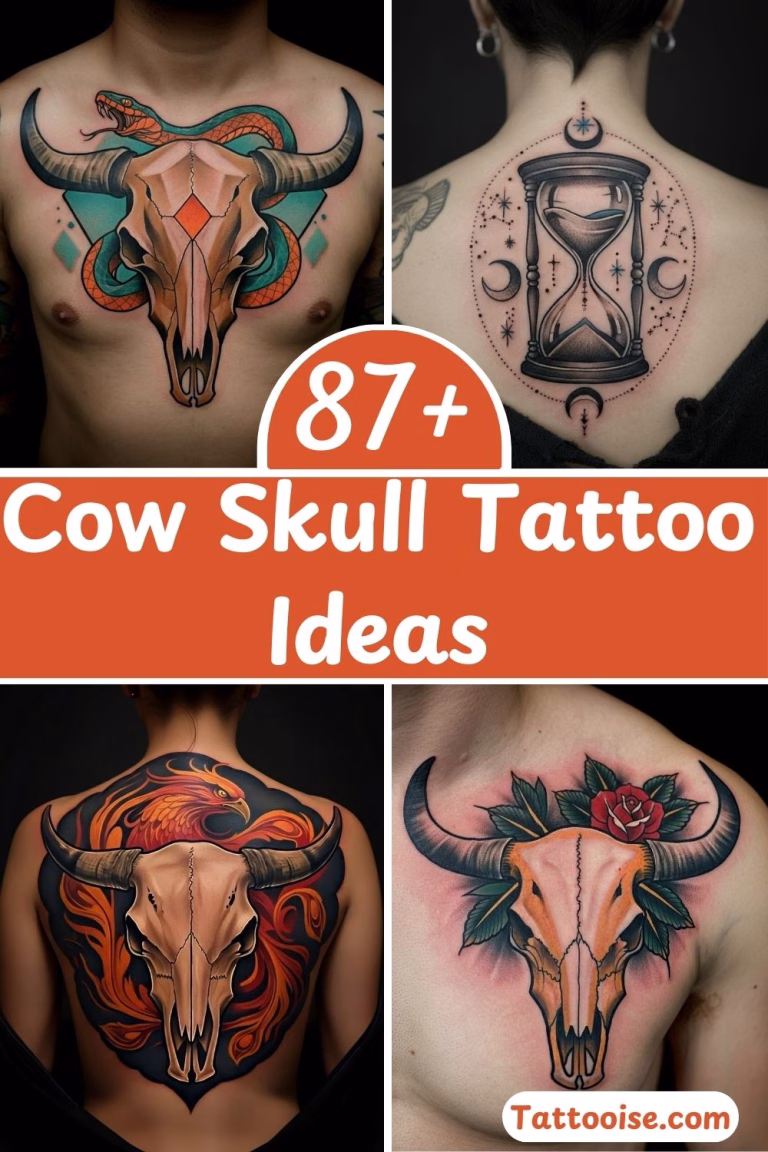 87+ Cow Skull Tattoo Designs & Ideas 54 Cow Skull Tattoo Designs