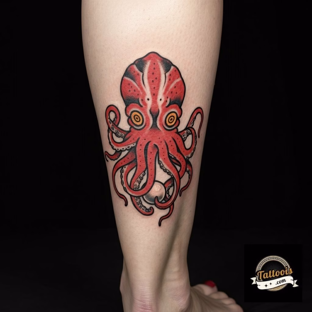 Traditional Kraken Tattoo