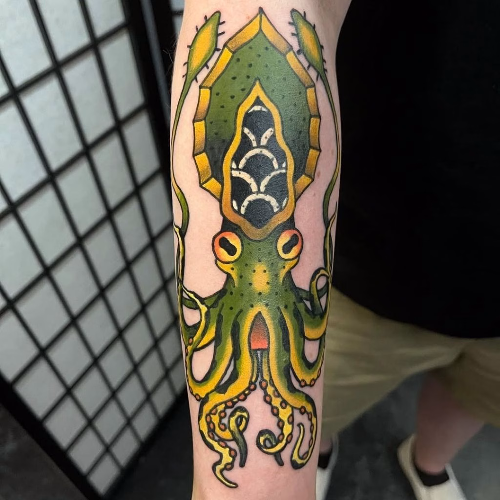 Traditional Kraken Tattoo design