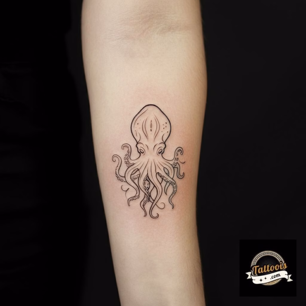 Simple Kraken Tattoo