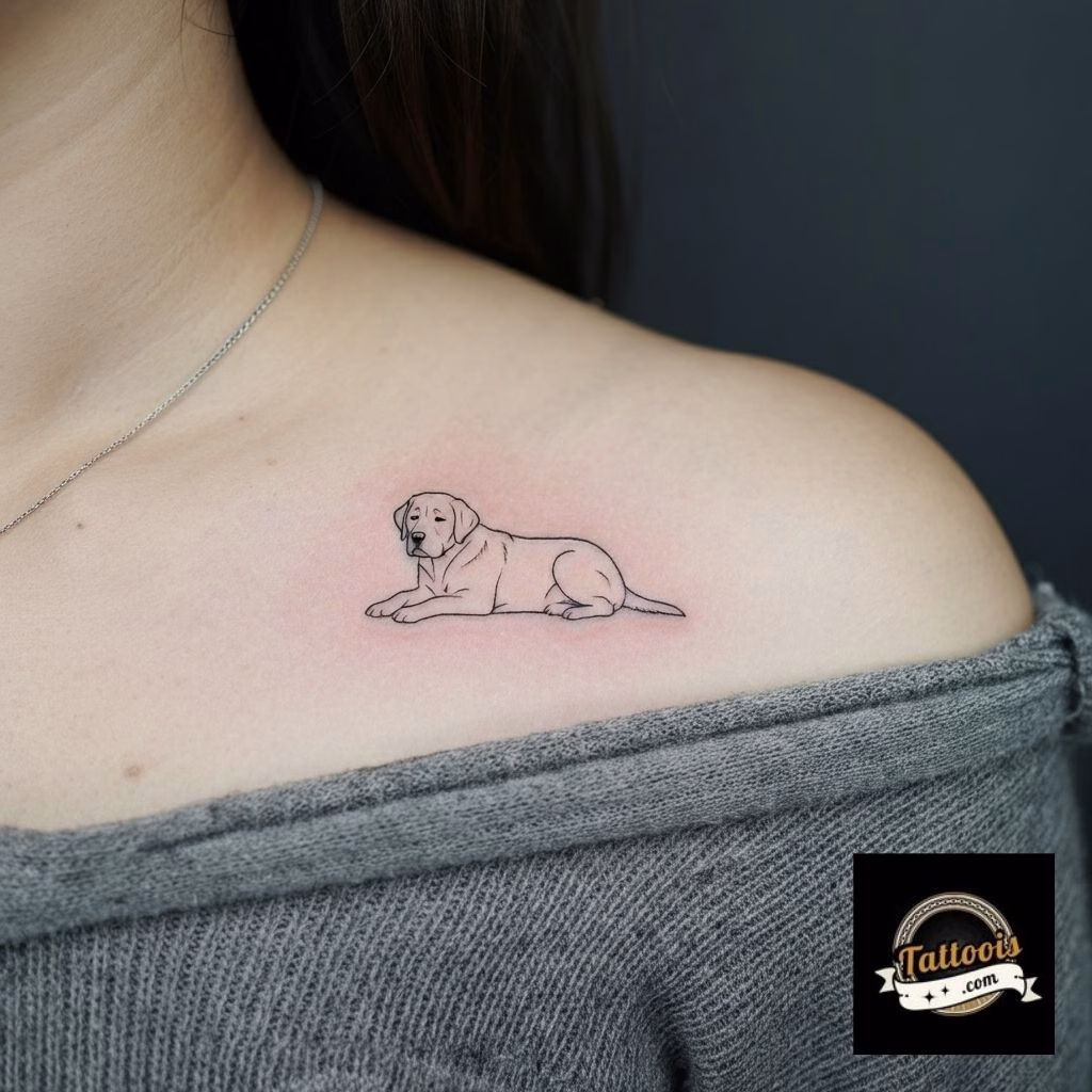 94+ Labrador Tattoo Designs for Men and Women with Meaning 10 Small Labrador Tattoo