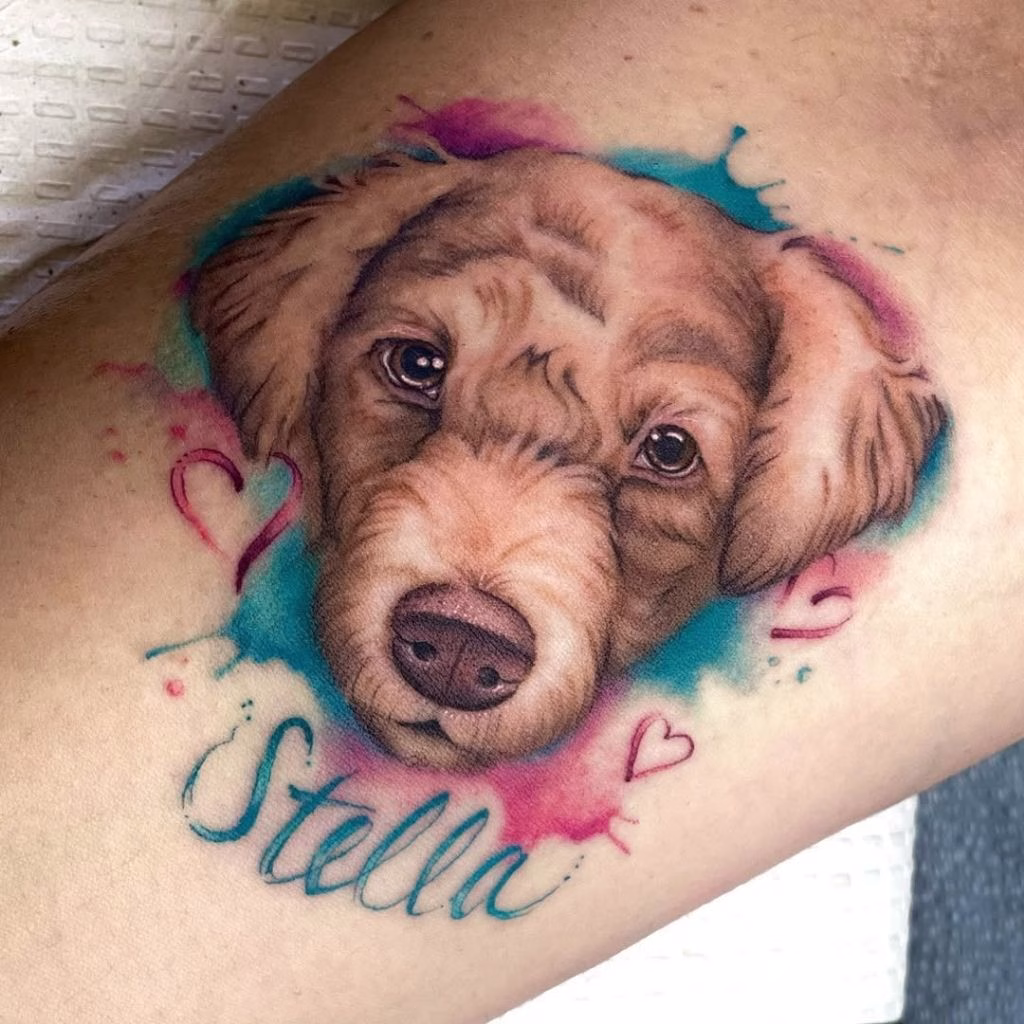 94+ Labrador Tattoo Designs for Men and Women with Meaning 20 Watercolor Labrador Tattoo