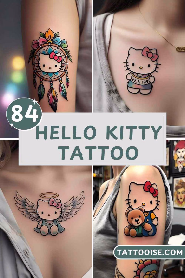 84+ Hello Kitty Tattoo Ideas For Men and Women with Meaning 55 hello kitty tattoo ideas