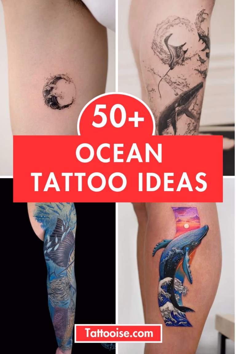 50+ Ocean Tattoo Ideas for men and Women with Meanings 49 Ocean Tattoo Ideas