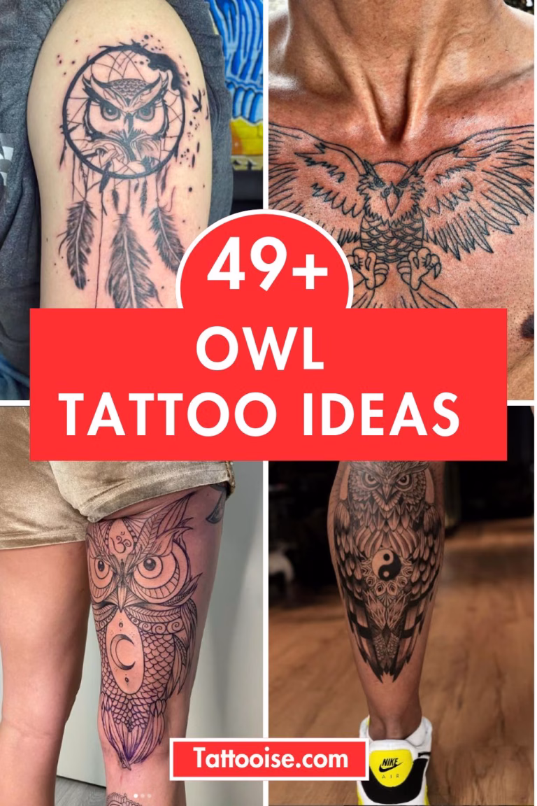 49+ Owl Tattoo Ideas for Women and Men with Meaning 7 Owl Tattoo Ideas