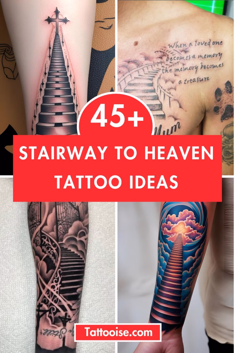 45+ Stairway to Heaven Tattoo Ideas 2 Stairway to Heaven Tattoo Ideas